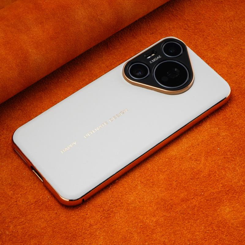 Huawei Pura70pro Phone Case Instantly Transforms Into XT Electroplated HUAWEI All-inclusive P70 Business Men's and Women's Plain Leather Case