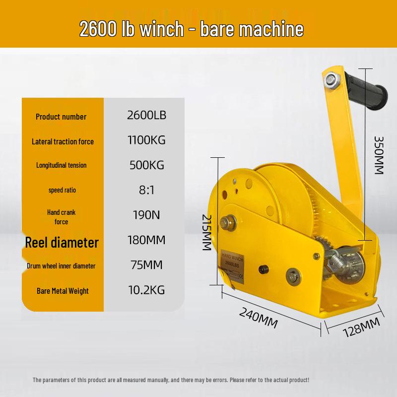Guincho Manual Auto-Travante Junda: Talha Manual para Elevação e Tração com Cabo de Aço