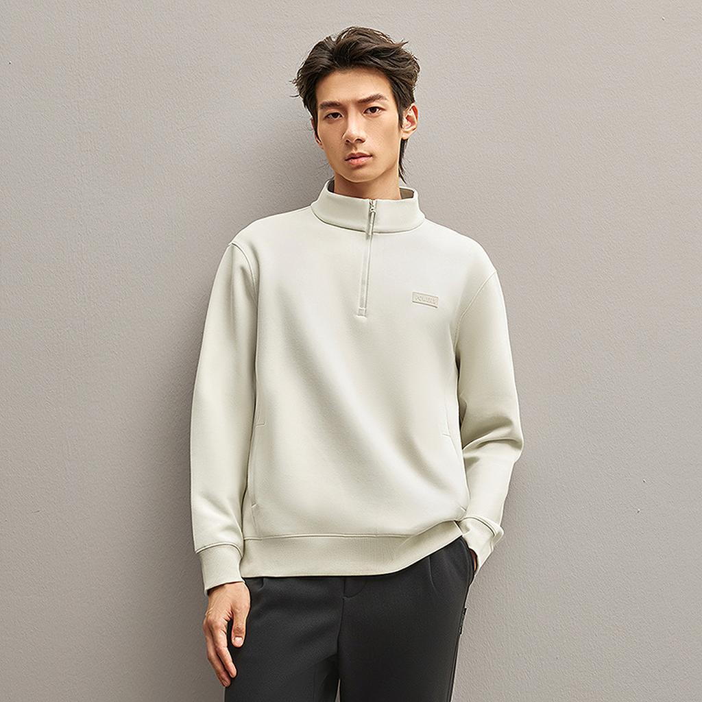 HLA Sweatshirts Men's Beige Apricot C1 Half Turtleneck Moderate Other HNZWD3J121A
