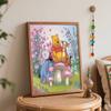 Disney Winnie The Pooh Oil Painting Kit Home Bedroom Wall Decor Handmade Gift Art Crafts Paint By Numbers Canvas Wall Hanging Decor Set