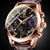 BINBOND With Gift Box Luxury Crocodile Leather Watch Analog Quarzt Wirst Watches Trendy Gifts