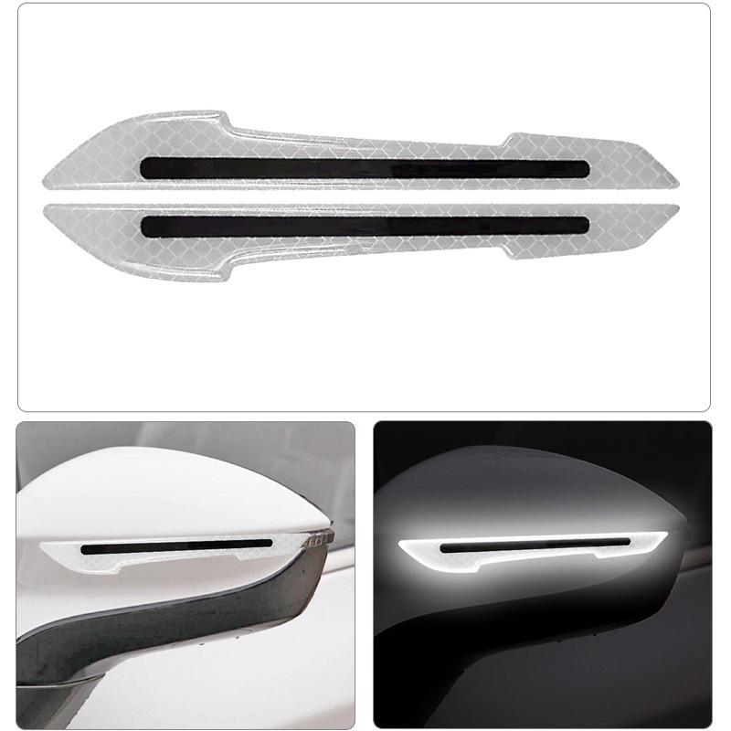 Reflective Carbon Fiber Car Door Handle Protector Strip