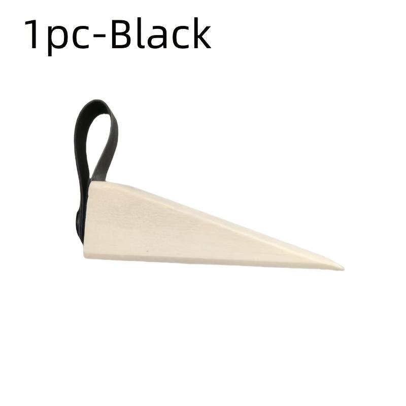 Solid Wood Door Stopper - Non-Slip Security Jammer with Faux Leather Loop,for Home & Office Doors,Wooden Doorstopper