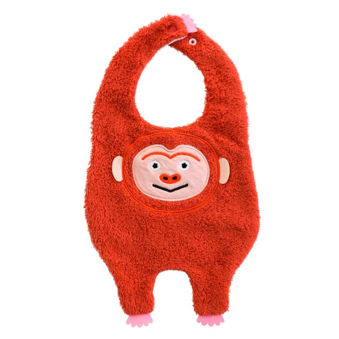 

Kontex Tupera Tupera Drape Gift Baby Shower Present for Year Tupera Tupera Bib, Boxed, Gift, 0-1 Olds, 100% Cotton, (Monkey Orange) оранжевый