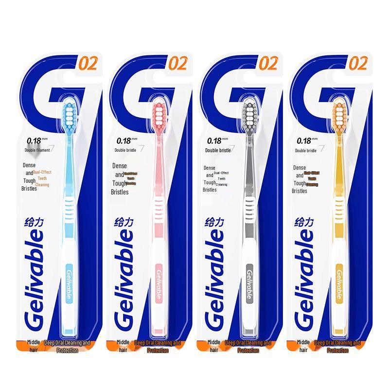 Мощная мужская зубная щетка G001NB со средней жесткостью щетины – 1 шт. для домашнего использования взрослыми, спиральная щетина для ухода за деснами с формованными отверстиями