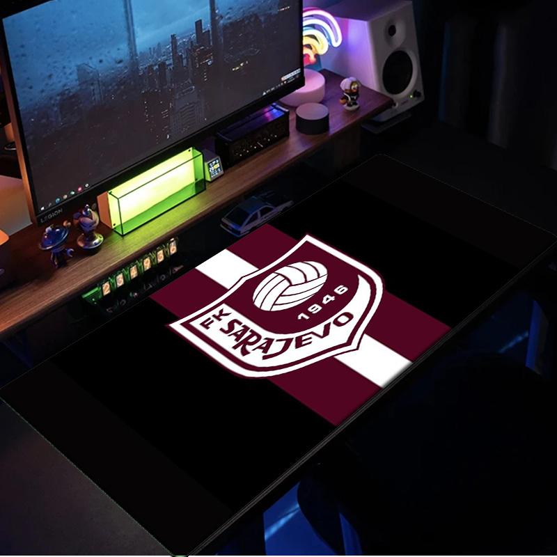Fk Sarajevo Crest Emblem mouse pad, rubber base, esports desk mat, mouse pad for gamers and office use, gaming desk , easy to clean mat
