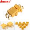 10psc Amass XT30PW ESC Motor PCB Board Plug Banana Golden XT30 Upgrade Right Angle Plug Connector for RC Mode