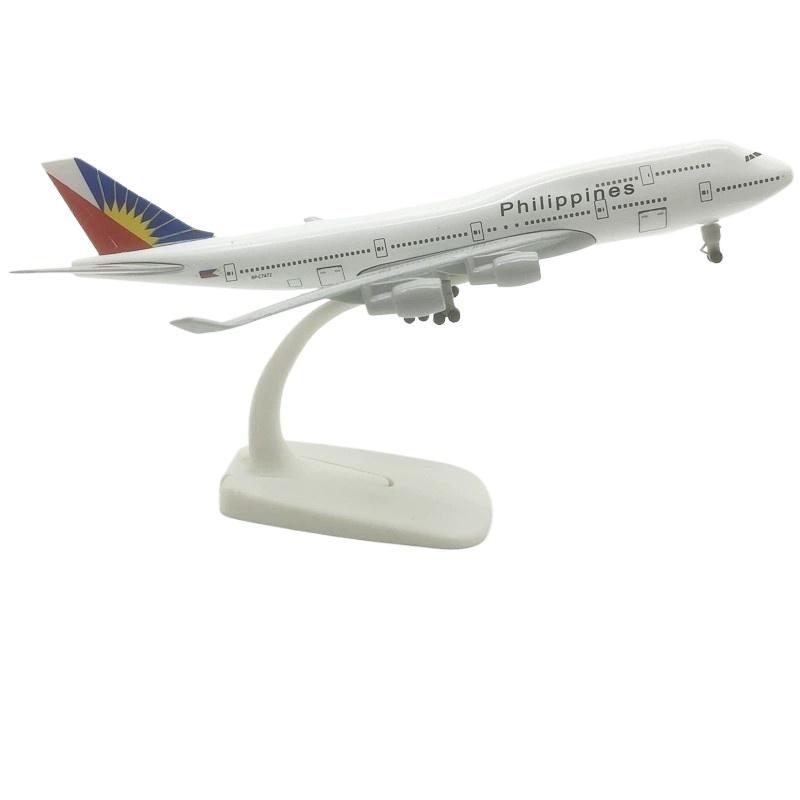 

1/400 Scale Aircraft Model 20CM B747 Philippines Diecast Miniature Model Kit for Adults Toy Toy Airplane for Kids Gift