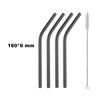 Fruit Juice Straws Mini 160mm Short Rainbow Stainless Steel Metal Straws Straight Bend Reusable Drinking Small 4Straw 1prush
