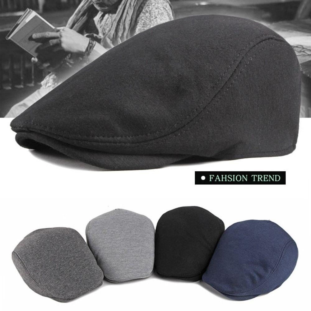 

Knitted Golf Hats Vintage Beret Simple Men s Flat Cap Outdoor світло-сірого кольору