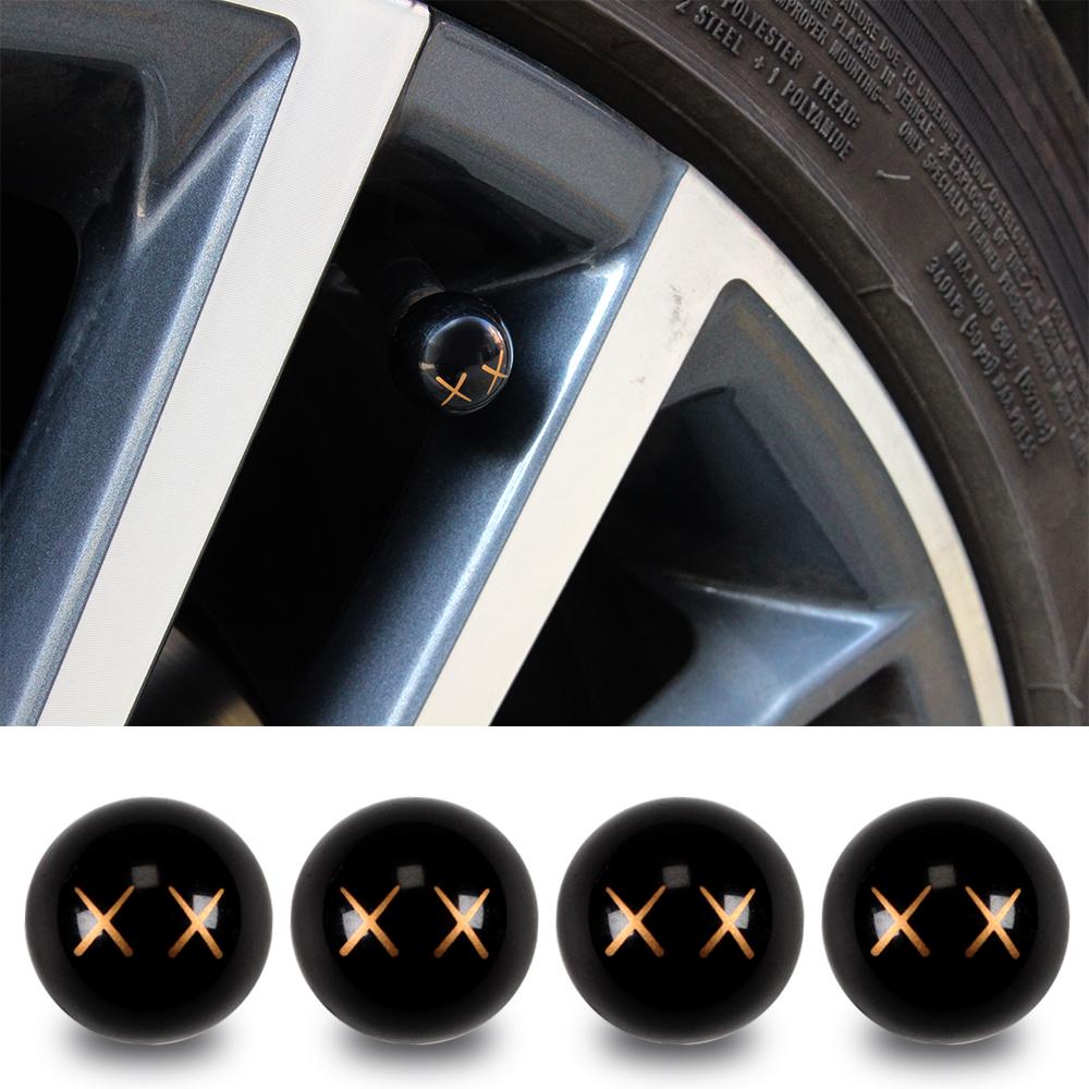 AUTCOAT 4/8Pcs Universal Car Tire Valve Cap Wheel Dust Covers for Car Truck SUV Motorcycle Bike Car Styling Valve Stem Caps Valve Stems 1