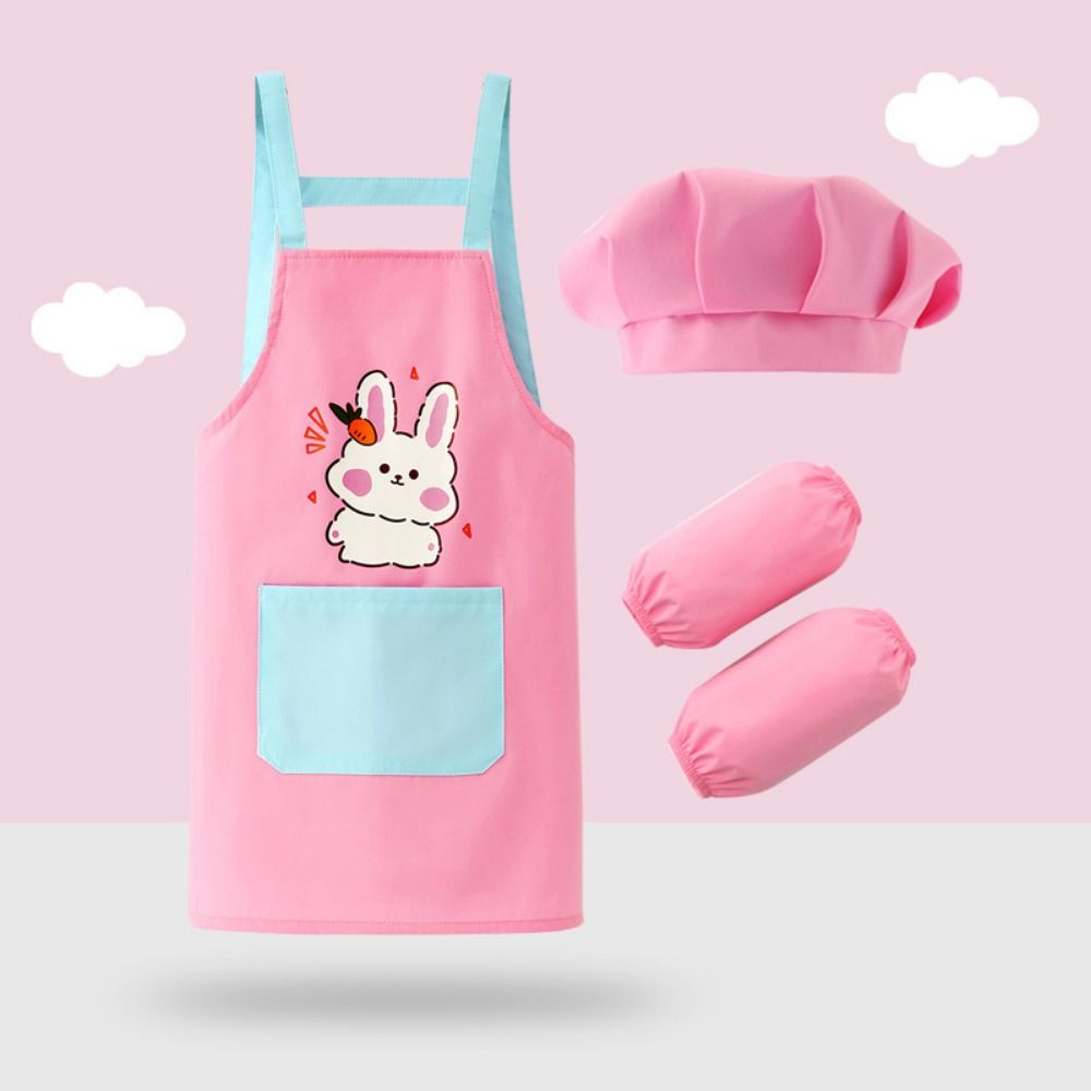 Arm Sleeve Painting Apron Cartoon Children's Bib New Chef's Uniform Cooking