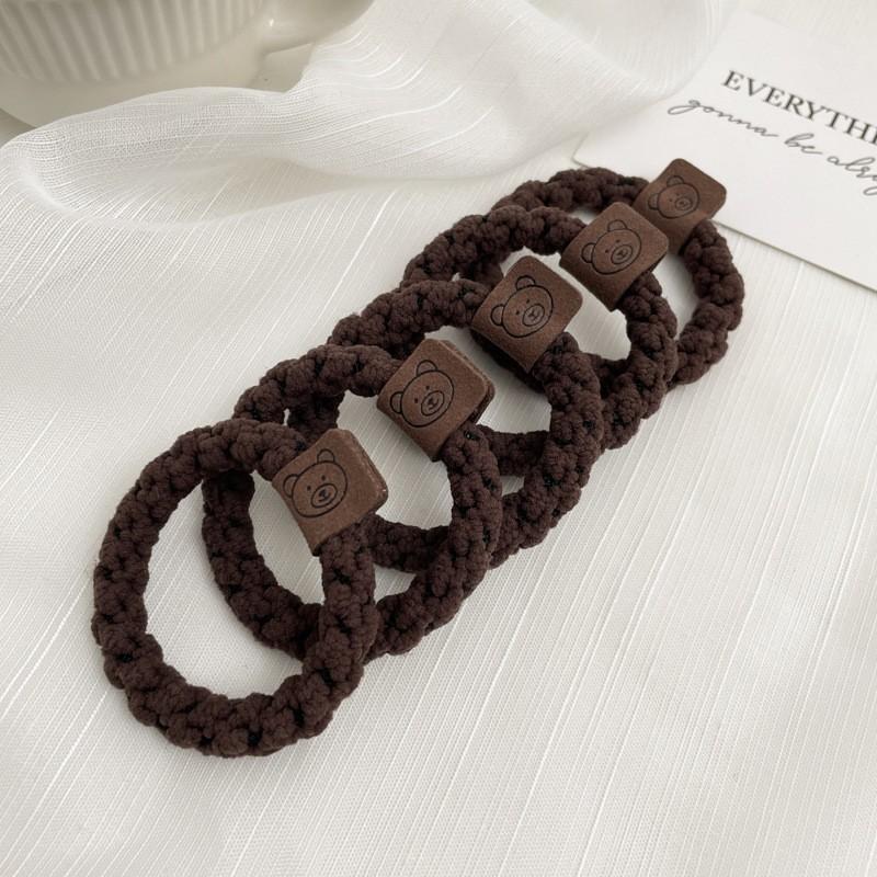 5 unidades por bolsa de coleteros elásticos para mujer y niña, banda de goma para el pelo, accesorios para el cabello