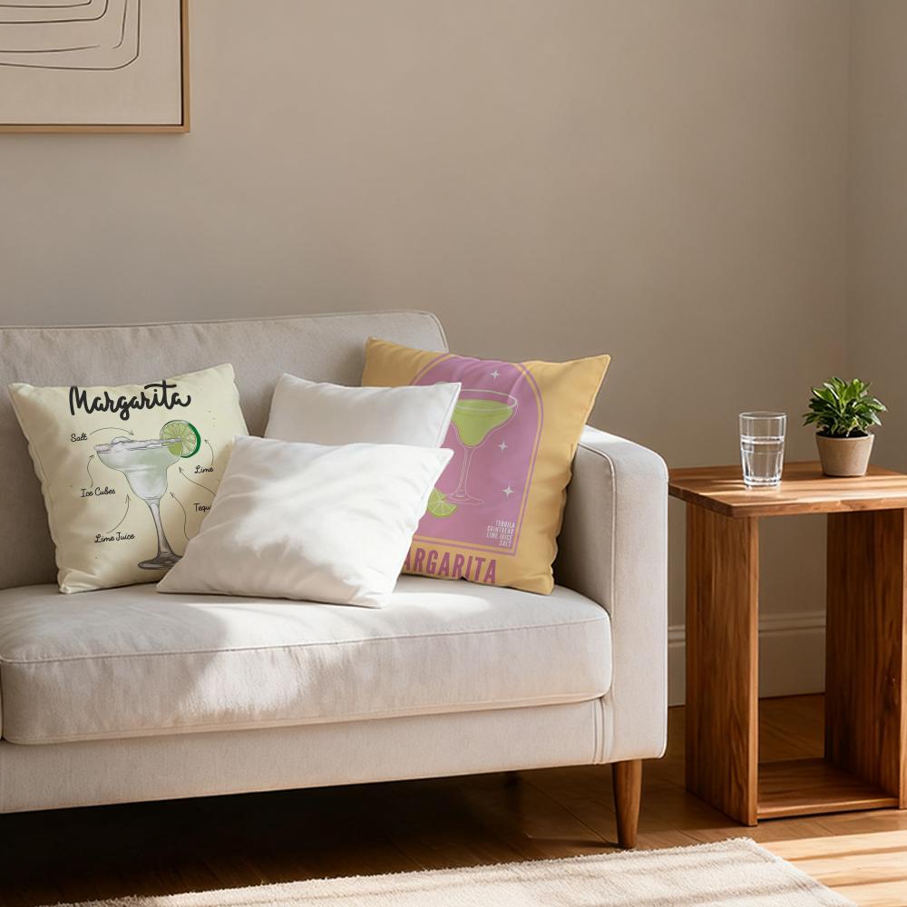 Pillow Case luxurious home office, sofa decorative Multi sized car seat cushions, pillowcases Margarita Cocktail Art