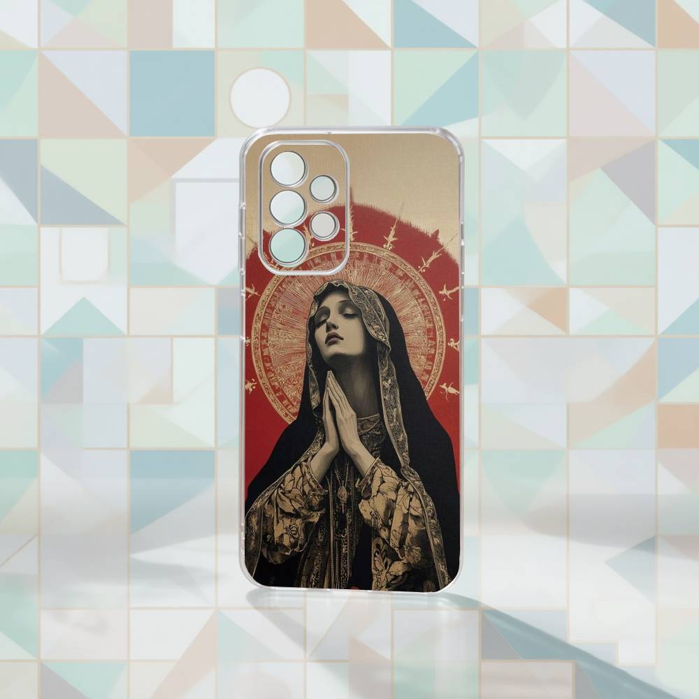 

V-Virgen Mary Virgin Phone Case For Samsung S25,S24,S21,S22,S23,S30,Ultra,S20,Plus,Fe Transparent Cover Samsung S20plus5G