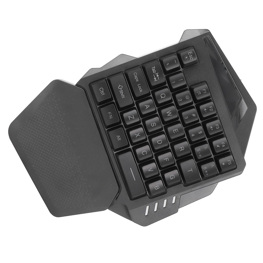 One Handed Gaming Keyboard 2.4G Wireless RGB Lighting ABS 35 Keys Gaming Keyboard for Computer