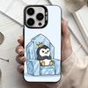 C-Cartoon-N P-Penguin   Phone Case For iPhone17,16,15,14,13,12,11 Plus,Pro Max Black Candy Silver Plated Cover