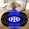 1pc I-Internazionale Milano Print Round Carpet Chair Round Carpet Suitable for Bedroom Living Room Home Decorative Carpet