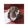 Kids Hair Accessories Set - 2 Pieces White Ribbon Pearl Hair Clips for Girls, Cute & Elegant for Parties, Recitals, Stage, Photoshoots