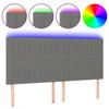 VidaXL LED Headboard Bedroom Furniture Double Bed Accessory Head of Bed Frame Interior Dark Grey 3122677
