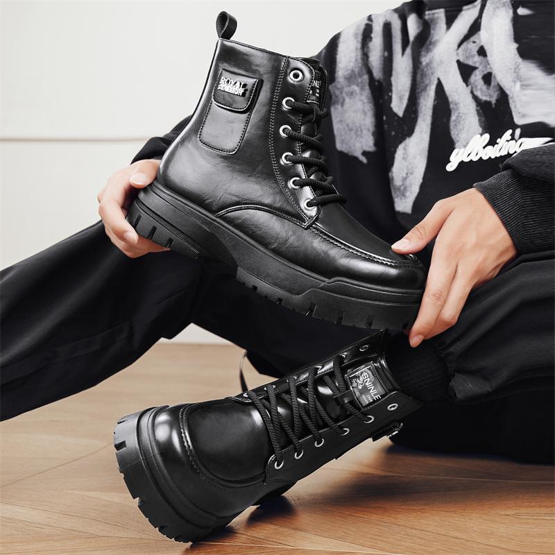 

2025 новые уличные ботинки Мартин кожаные ботинки с высоким верхом мужские рабочие ботинки ретро мотоциклетные ботинки британская резиновая подошва 44