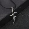Melina Irregular Sword Black Knife Dagger Necklace Game Ring Spectral Steed Whistle Cosplay Props Unisex Jewelry Accessories