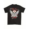 Three Days Grace Official Band Merch Since 1992 Tour T-Shirt for Men | Heavyweight Black Tee with Skull & Wings Graphic White Band Logo Print, Casual