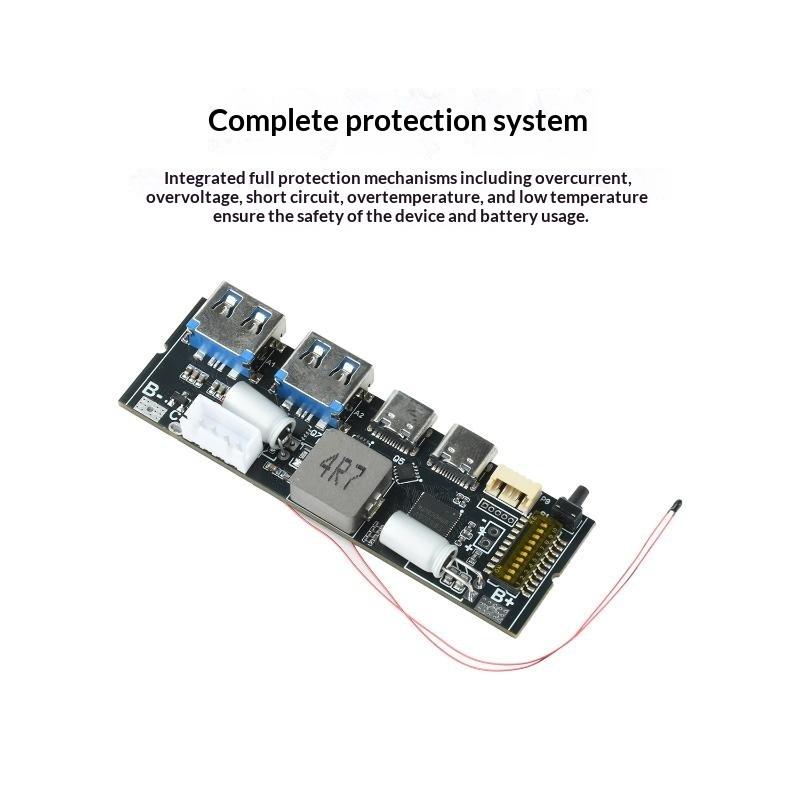 1 Set 100W Power Bank Module With Tft Screen 3-5S Bidirectional Fast Charging Mppt Solar Compatible Battery Protection Board