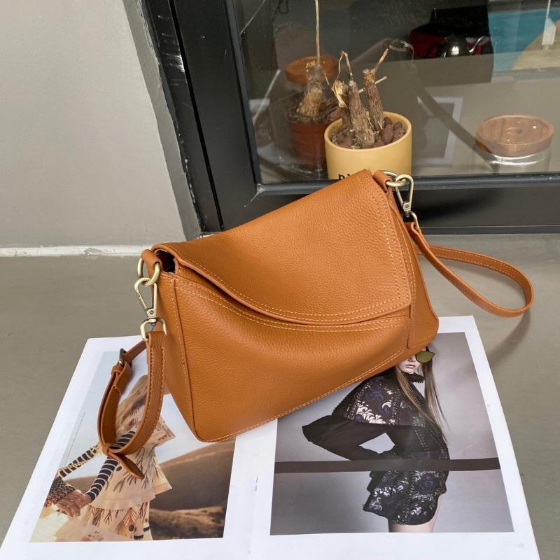 Kravská kůže Niche Všestranná dámská taška Jednoramenní crossbody taška Jednoduchá dámská taška Čtvercová taška na zip Měkká kůže