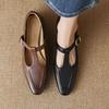 Mary Janes da Donna con Intagli e Punta Quadrata - Scarpe Basse Traspiranti con Tacco Chunky Comode Primavera Autunno 2026