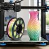 3D Printer Consumables Rainbow Gradient PETG Filament for Printer, 1.75mm 1Kg Spool Roll Candy Color Filament, Multicolor Most Printers