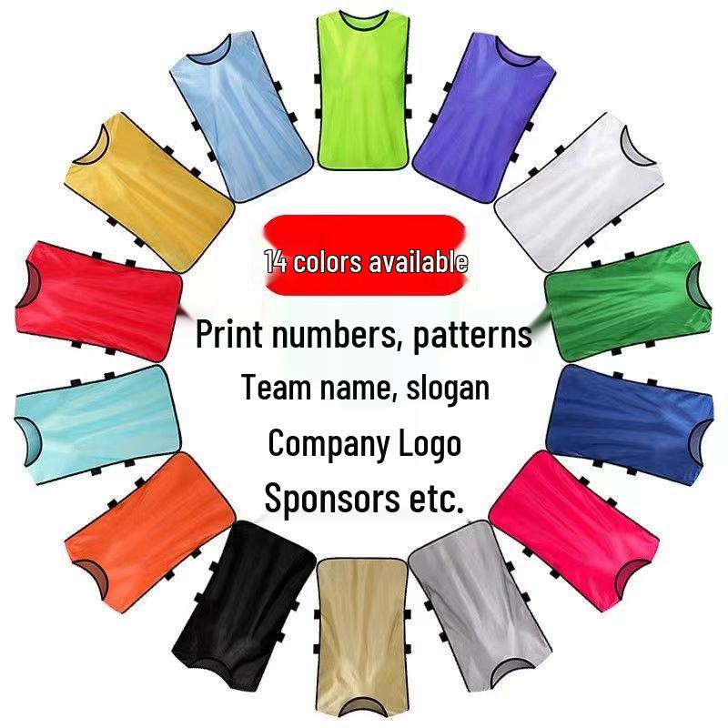 Team-Building Football Training Vest for Kids with Printable Number