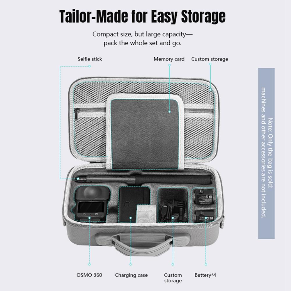 STARTRC For DJI Osmo 360 Panoramic Camera Carrying Bag PU Leather Crossbody Handbag