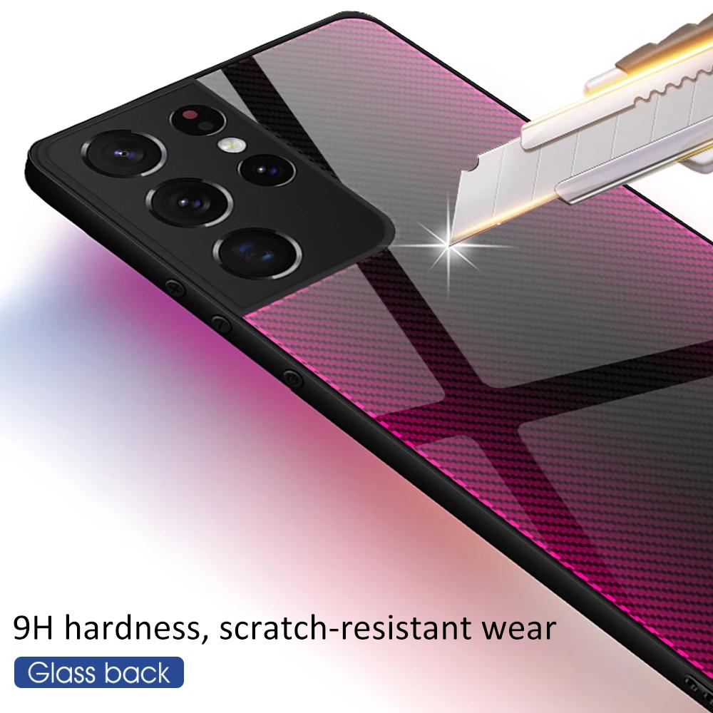Luxus Farbverlauf Handyhülle Für Samsung Galaxy S23 S21 S22 S24 S25 Ultra Plus Note 20 Ultra S21 FE S20 S23 FE 5G Hülle Glas Hülle