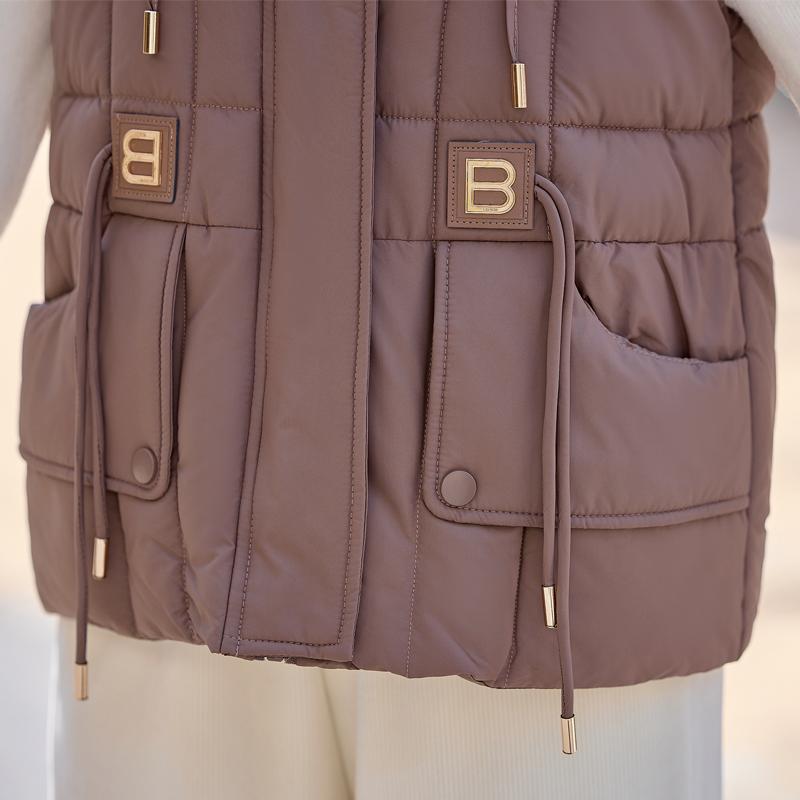 Winter Sleeveless Parka Woman Outerwears Fashion Thick Warm Women's Jackets