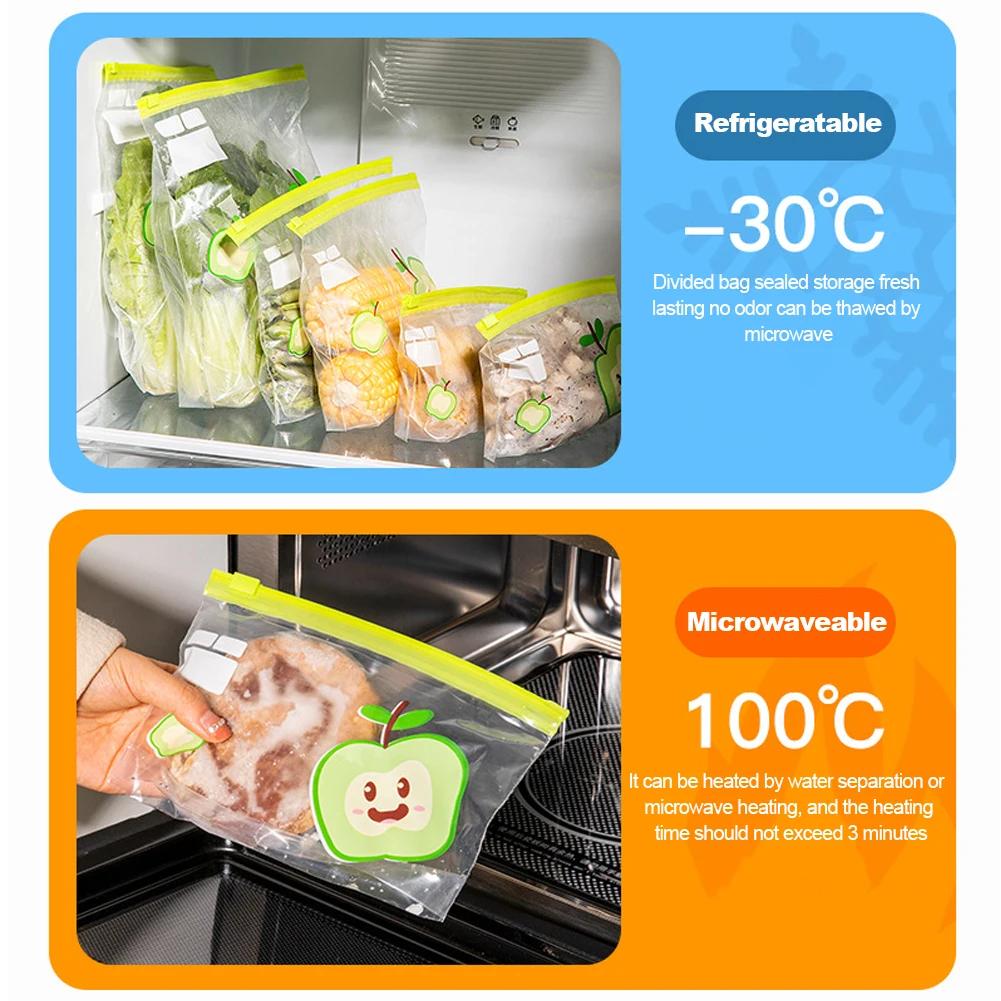 Återanvändbar Zip Lock-påse Livsmedelskvalitet Transparent Förvaringspåse med Dragkedjeförslutning Plastbehållare Resor Frys Camping Kök