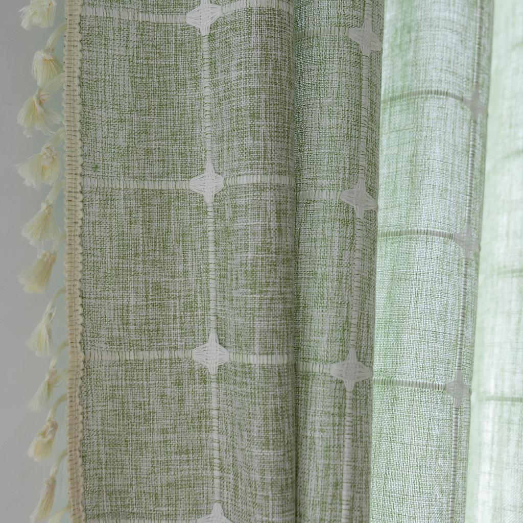 Embroidered Checkered Universal Dining Table Cloth Decorative Tablecloth Cover Cloth North Tablecloth Table Mat Cotton And Linen