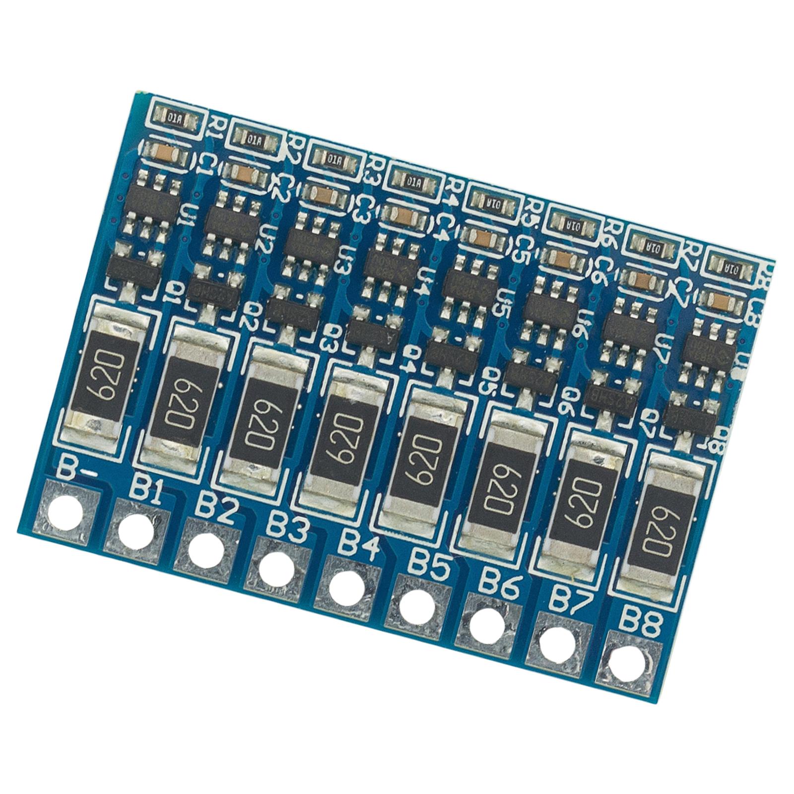 

3S 4S 5S 6S 7S 8S 11,1-33,6 В Плата балансування 18650 Літієва балансувальна батарея Повна зарядка Функція балансу Плата захисту 8