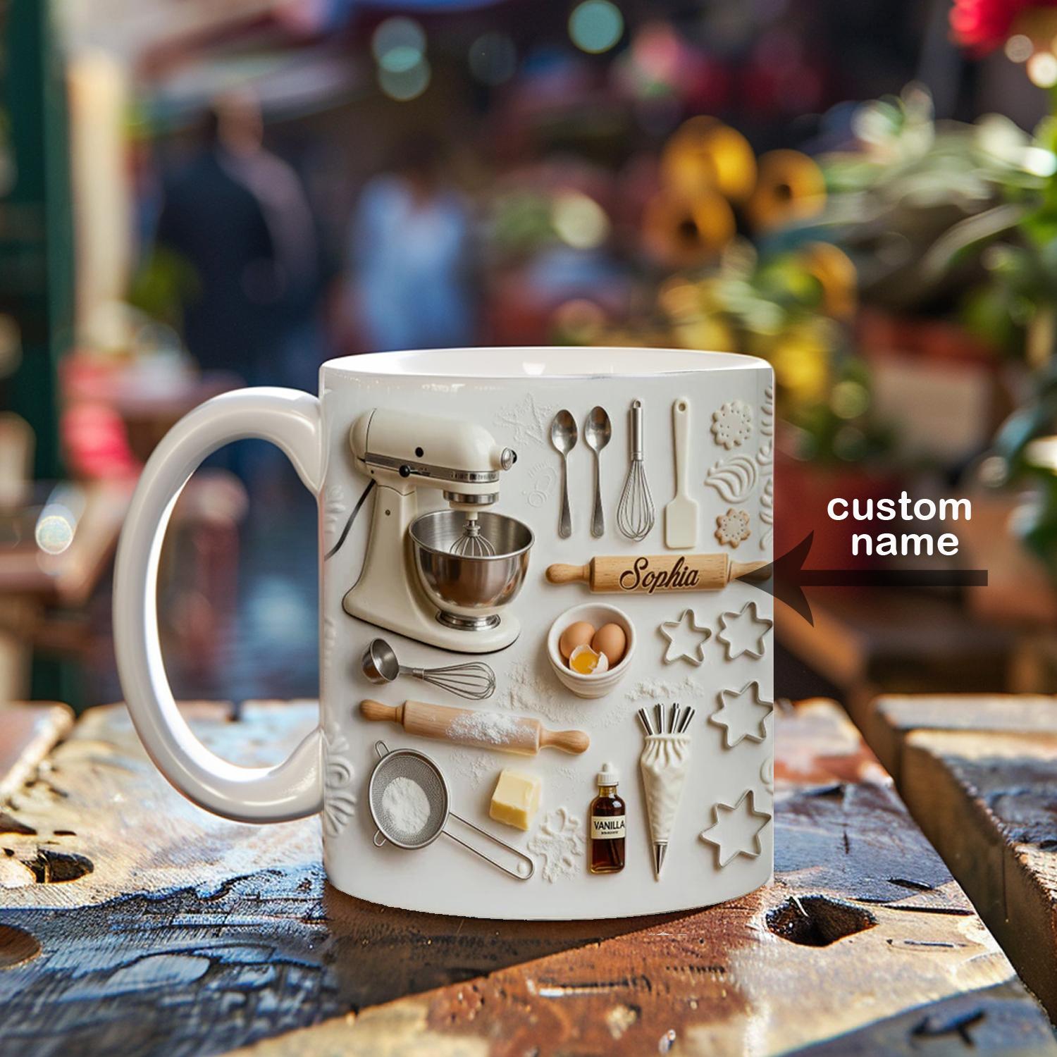 Custom Chef Name Coffee Mug - Unique Present for Baking Professionals & Pastry Artists 301-400ml белый