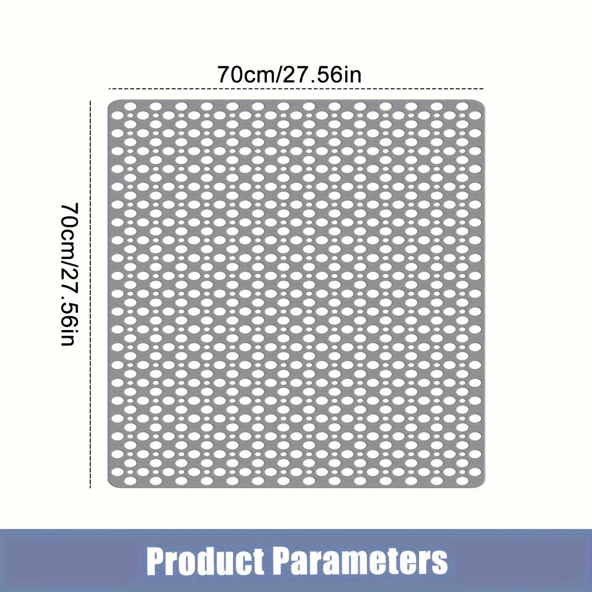 

Большой нескользящий коврик для душа, дизайн с круглыми отверстиями и дренажными отверстиями, с прочными присосками для улучшенного сцепления и комфорта, коврик для безопасности в ванной 70*70cm