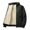 Men's Solid Color Casual Cotton Warm Long-sleeved Jacket Men's Graphene Zipper Cotton Jacket NEW SPORT Pocket Label