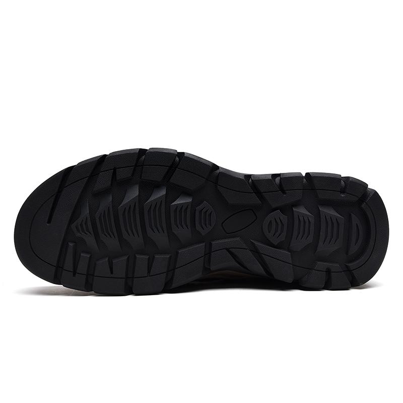 Men's Genuine Leather Hiking Shoes Lace Up Outdoor Casual Sneakers