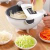 Potato Slicer Multi Function Hand Protected Shredder Kitchen Grater with Drain Basket 9 In 1 Vegetable Slicer for Potato Carrot