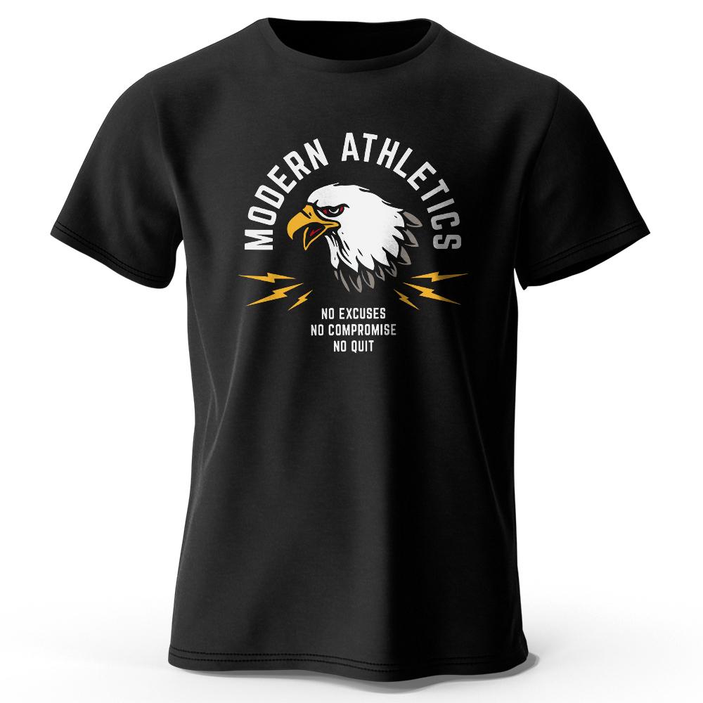 Cotton Modern Athletics Print, Men's Novel Graphic Design T-shirt, Casual Comfy Summer Tees for Men's Daily ActivitiesTops Clothing