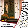 S Wall Decor,120 Pcs 3D Halloween Decoration Stickers Black Spooky S