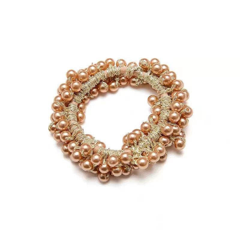 

Модные жемчужные резинки для волос, красивые жемчужные эластичные ленты для волос, головные уборы ручной работы, женские аксессуары для волос