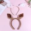 Kawaii Plush Horse Ear Headband Cute Simulation Animal Ears Hair Roop Cosplay Party Headwear  Year Hair Accessories