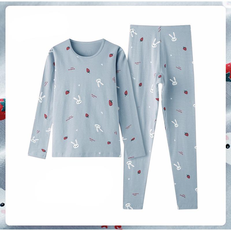 Осенне-зимний хлопковый цветочный женский термобелье с принтом — фото 16