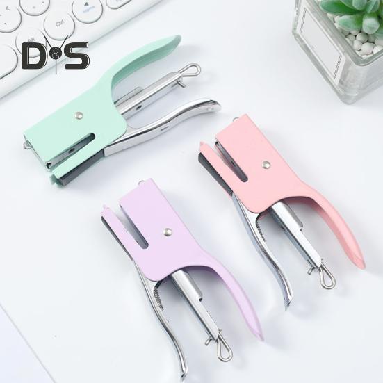 Small Hand-held Stapler 10-16 Sheet Capacity Stapler with 750 Staple Mini Desktop Stapler for Office School Home Travel