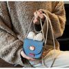 Cute Cat Bow Knot Denim Mini Wallet Fashionable Cartoon Crossbody Purse for Women KTB